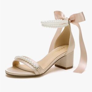 NIB PALSCOU Block Heel Wedding Sandals